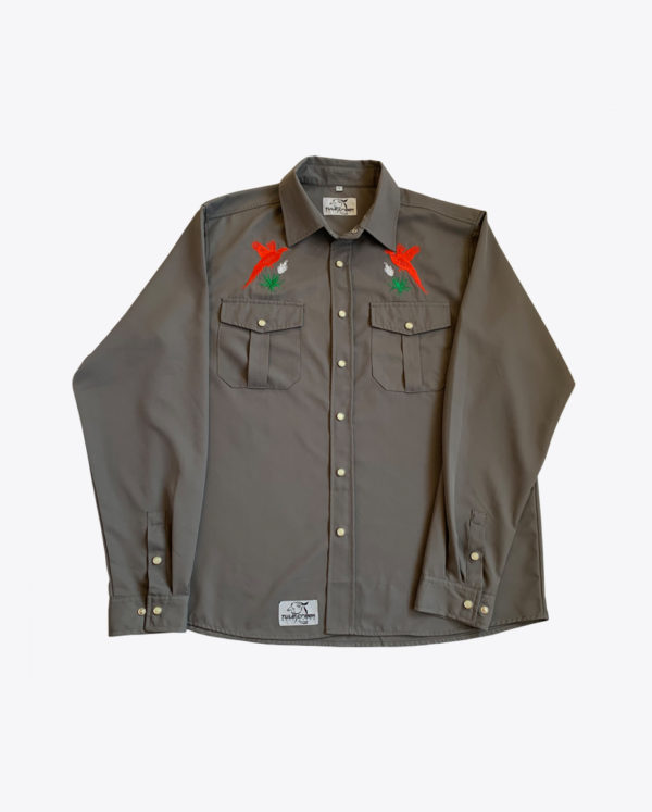 Tule Creek Pearl Snap Pheasant Grey