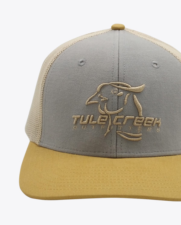 Tule Creek Grey Khaki Trucker Hat - Image 3